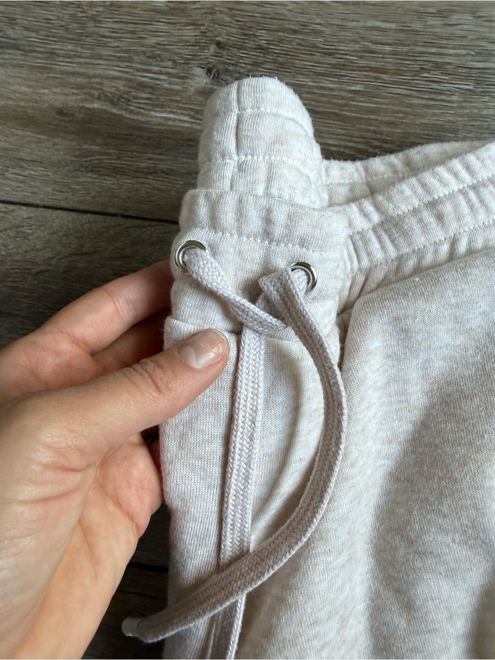 Rae Dunn Womens Light Beige Drawstring Jogger Sweatpants - Picture 5 of 5